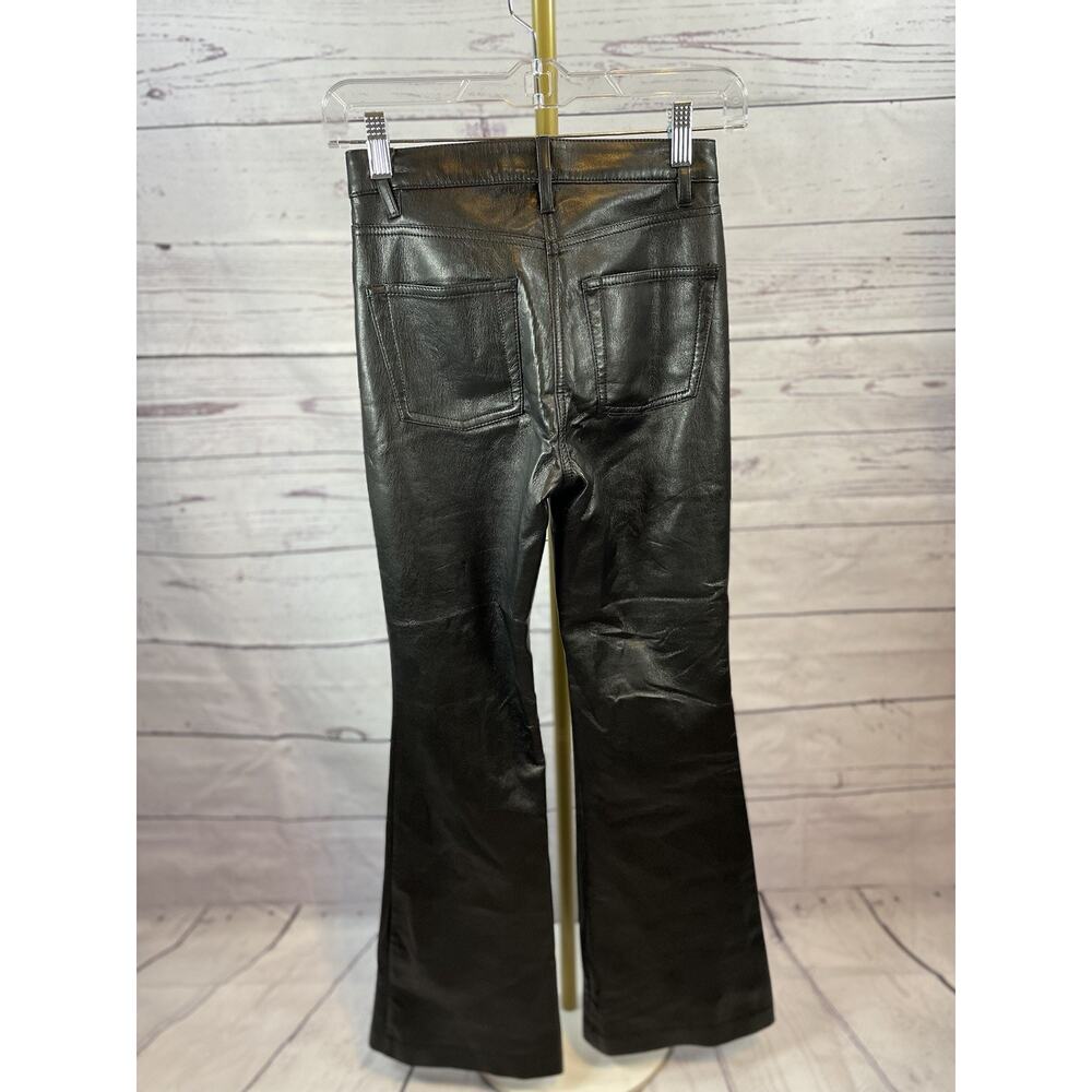 Wilfred The Melina Flare Pant Black Vegan Leather High Rise Size 00 Aritzia - Picture 2 of 7